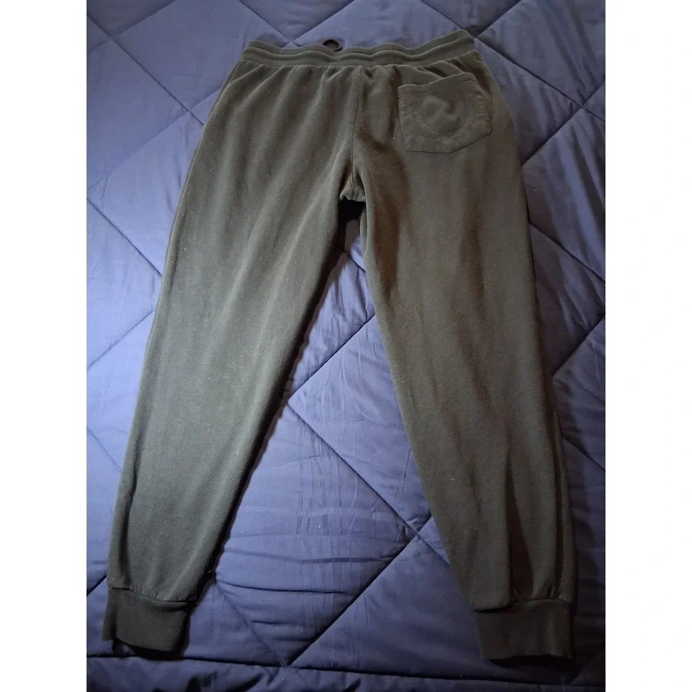 True Religion Mens Horseshoe Logo Jogger Sweatpants Black Size Large